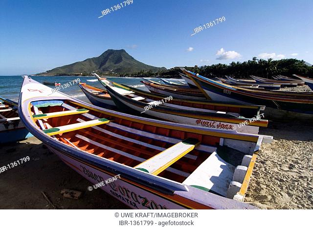 Fishing boats on the island of Isla Margarita, Venezuela, South America