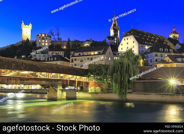 Lucerne at Night, Switzerland