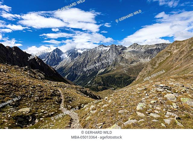 Austria, East Tyrol, Staller Saddle, Hinterbergkofel, Riesenferner Group (mountain)