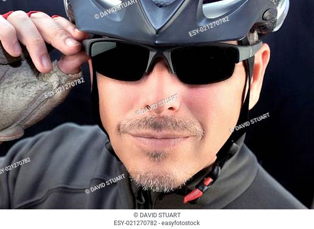 Friendly Bicycle Courier Puts On Sunglasses