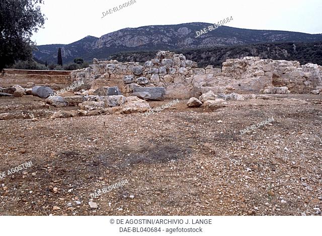 Ruins of the villa of Herodes Atticus, Doliana, Greece. Roman civilisation, 2nd century AD