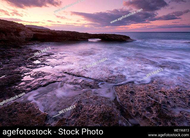 Morning seascape taken on Atherina beach near Goudouras village, Crete