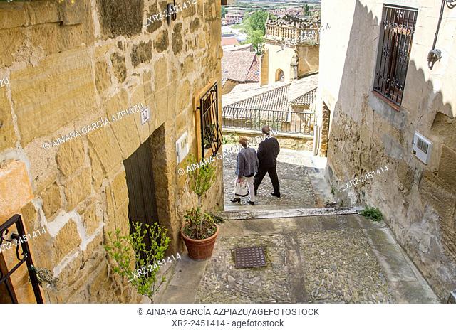 Narrow streets of Labastida, Alava, Basque Country