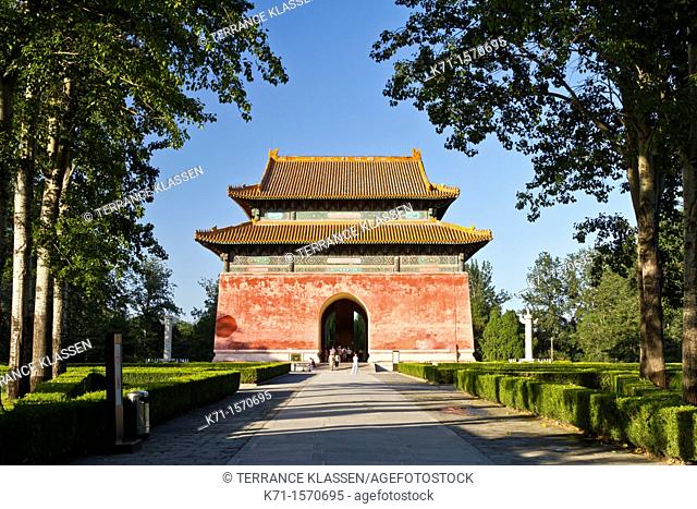 The south entrance to the Sacred Way at the Ming Tombs in Beijing, China