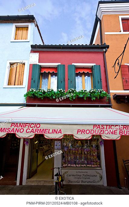 Facade of a store, Burano, Venetian Lagoon, Venice, Veneto, Italy