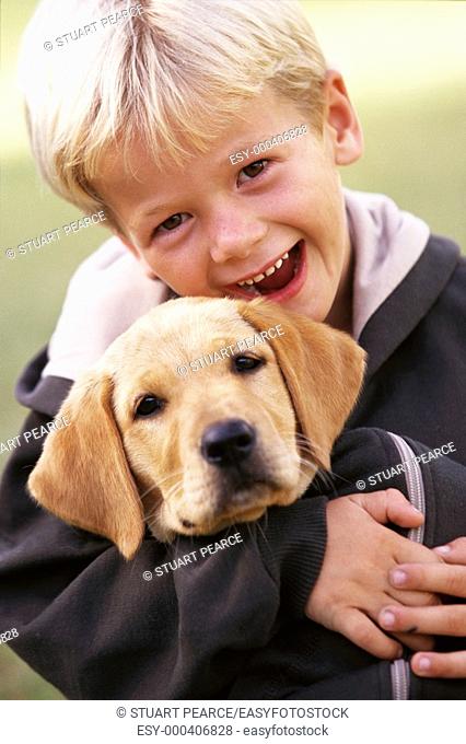 Boy with dog