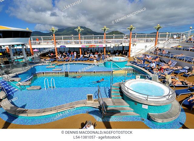 Norwegian Dawn NCL Caribbean Cruise Swimming Pool Area