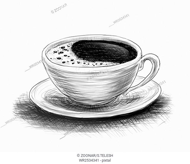 sketch of coffee