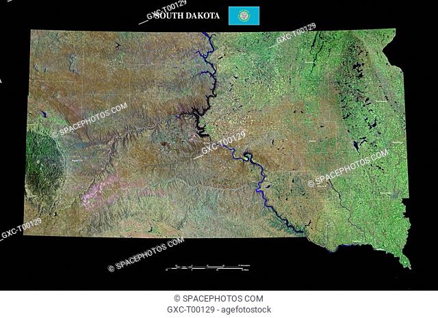 This image was created using Landsat Orthorectified ETM+ Pan-Sharpened data, and draped with National Elevation Dataset data