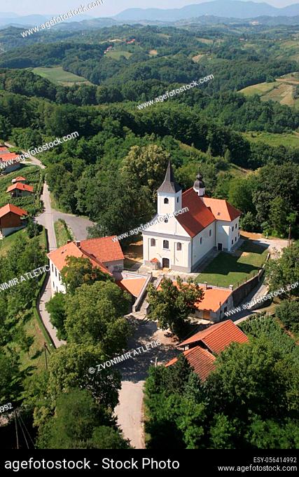 Parish church of Saint Barbara in the Bedekovcina, Croatia