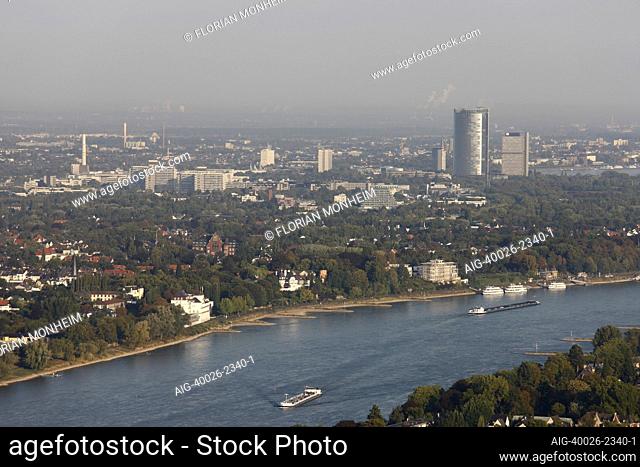 Blick auf den Rhein nach Bonn, Kˆnigswinter, Blick vom Drachenfels