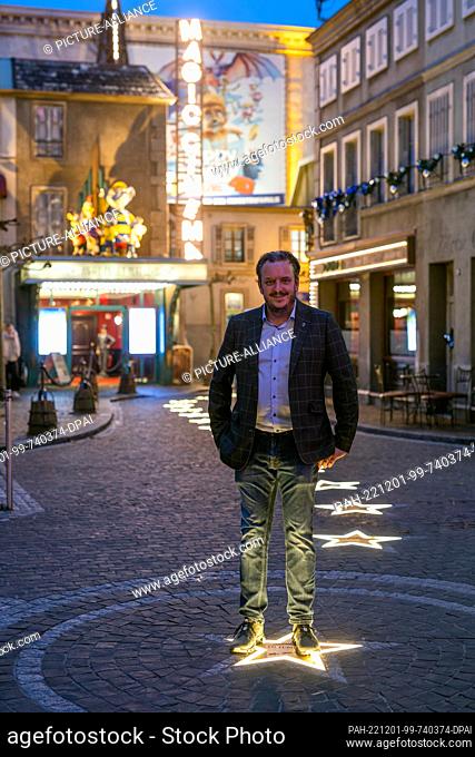 PRODUCTION - 30 November 2022, Baden-Wuerttemberg, Rust: Michael Mack, managing partner of Europa-Park, stands in the French themed area of Europa-Park