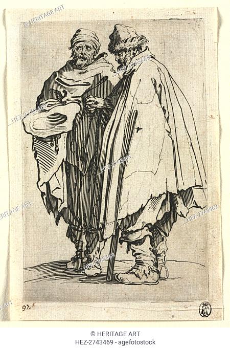 The Beggars: The Blind Man and His Companion, c. 1623. Creator: Jacques Callot (French, 1592-1635)