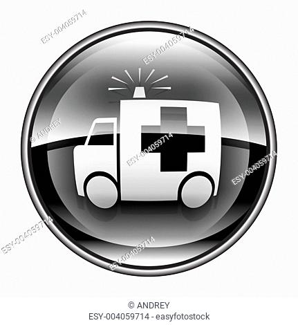 First aid icon black, isolated on white background