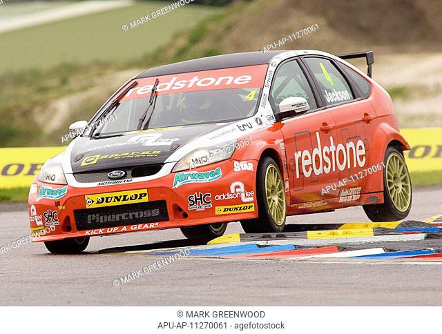 28 04 2012 Thruxton, Matt Jackson driving the Redstone Racing Ford Focus in action during Saturdays qualifying in the 2012 British Touring Car Championship