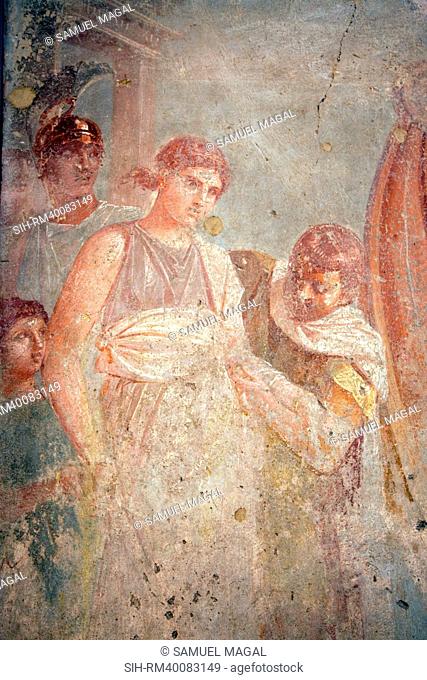 Italy, Naples, Naples Museum, from Pompeii, House of the Tragic Poet VI 8, 3, Criseyde Departure