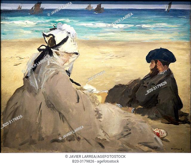 """On the Beach"", 1873, by Edouard Manet (1832-1883), oil on canvas, 60x73 cm. Musée d'Orsay. Orsay Museum. Paris. France