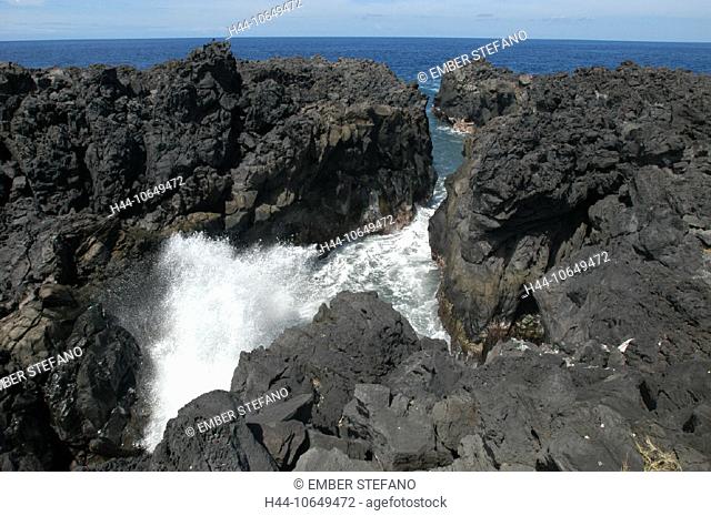 10649472, basalt, surf, waves, cliff coast, Ile de la Reunion, Indian ocean, coast, Le Gouffre, sea, volcanical, volcanism