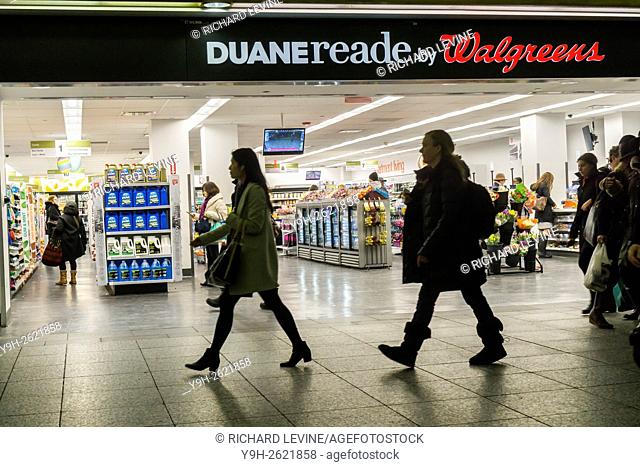 A brand new Duane Reade drugstore in Penn Station in New York