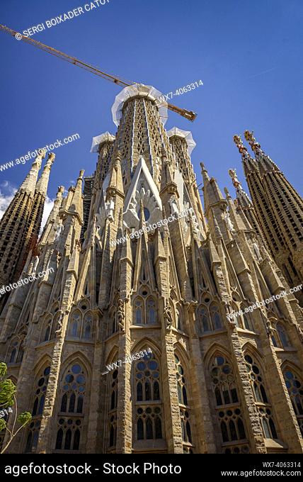 Apse of the Sagrada Familia Basilica in the afternoon (Barcelona, Catalonia, Spain)