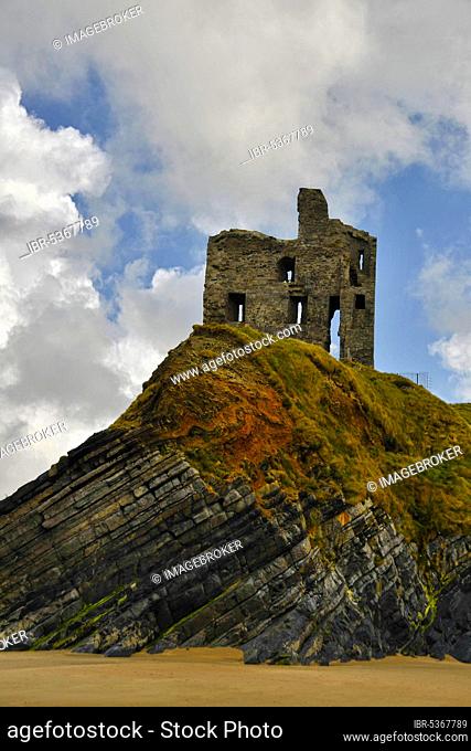 Ballybunion Castle, Ballybunion, County Kerry, Ireland, Europe