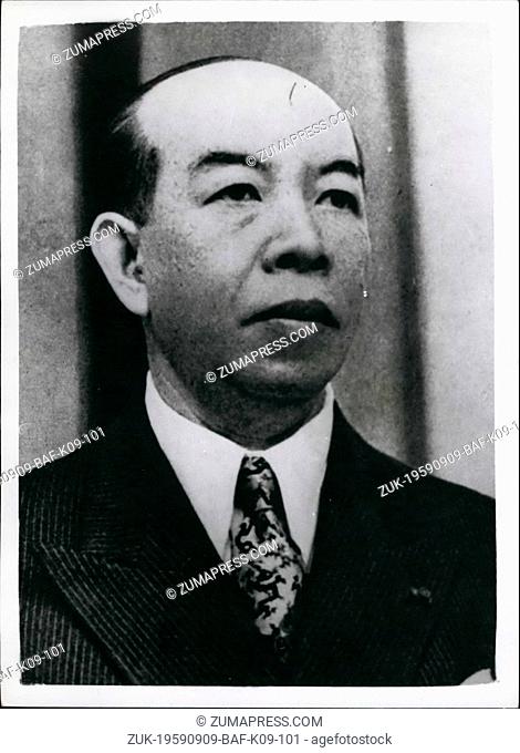 Sep. 09, 1959 - A King Escapes Assassination - But A Prince Dies. The King and Queen of Cambodia escaped injury when a bomb - in a parcel addressed to them...