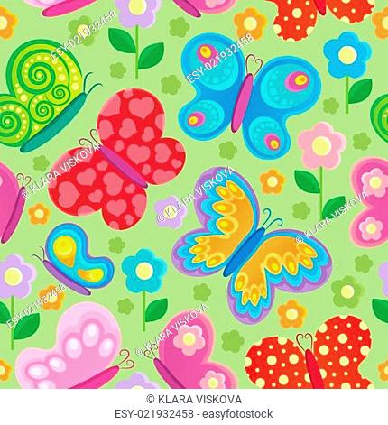 Butterfly seamless background 4