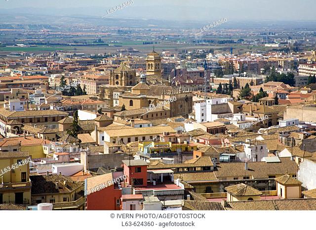 City overview with San Jerónimo Monastery. Granada. Andalusia. Spain