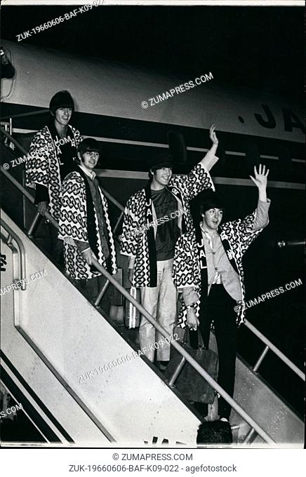 Jun. 06, 1966 - The Beatles arriving at 4.a.m at Haneda Airport Wednesday morning. (Credit Image: © Keystone Press Agency/Keystone USA via ZUMAPRESS