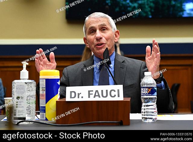 Dr. Anthony Fauci, director of the National Institute for Allergy and Infectious Diseases, testifies during a United States House Energy and Commerce Committee...