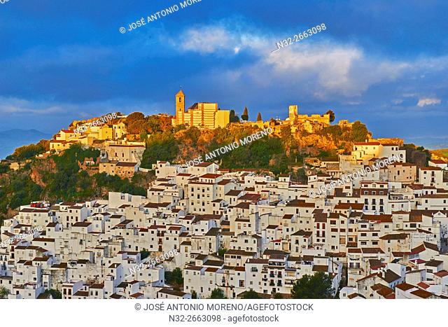 Casares, Dawn, Costa del Sol, Malaga Province, Andalusia, Spain