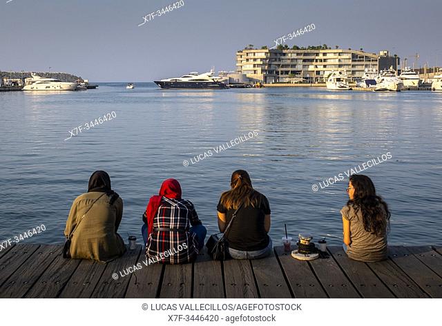 Women, Zaitunay Bay, Beirut, Lebanon