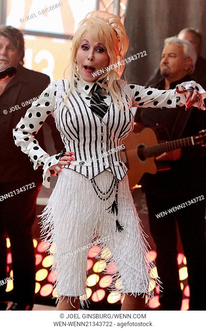 Country singing legend Dolly Parton performs some of her greatest hits live on NBC's ""The Today Show"" on Tuesday morning in New York City, NY