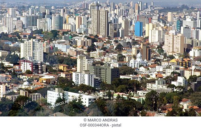 curitiba aerial view from the city