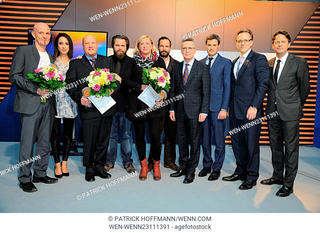 'XY-Preis – Gemeinsam gegen das Verbrechen' award ceremony at ZDF-Hauptstadtstudio in Mitte. Featuring: Manfred Berger, Stephanie Stumph, Michael Dissmer