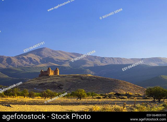 La Calahorra castle with Sierra Nevada, Andalusia, Spain