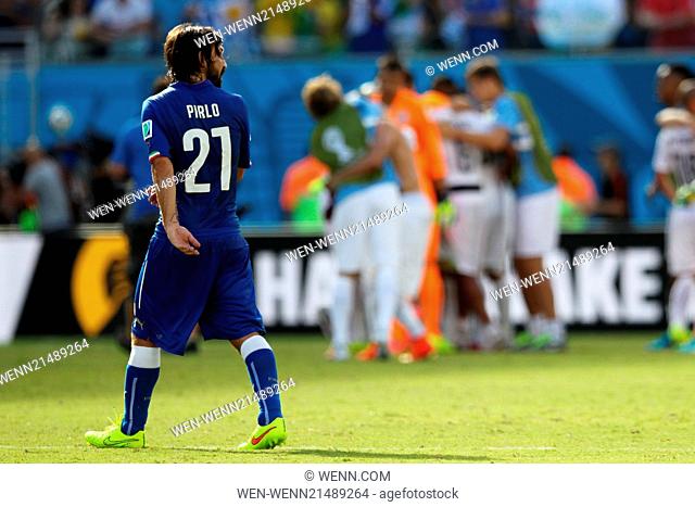 2014 FIFA World Cup - Group D - Italy v Uruguay (0-1) held at Estádio das Dunas Featuring: Andrea Pirlo Where: Natal, Brazil When: 24 Jun 2014 Credit: WENN