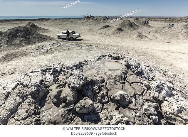 Azerbaijan, Qobustan, mud volcanoes and visitors, NR
