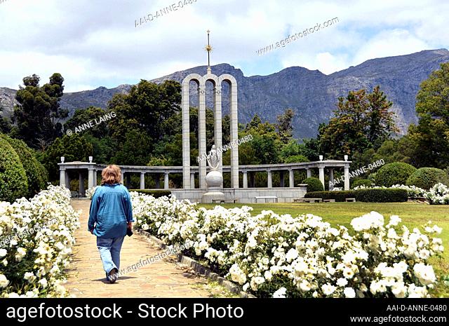 The Huguenot Memorial Monument built in honour of the the area’s French settlers, who arrived in the 17th and 18th centuries-in Franschhoek, Western Cape