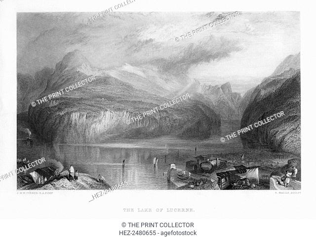 'The Lake of Lucerne', 19th century. After an original painting by JMW Turner