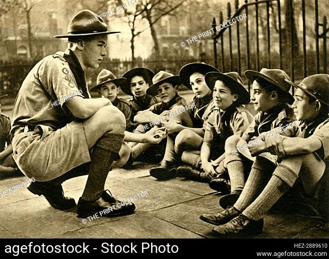 'A King's Scout Taking to Boy Scouts from Gibraltar, London 1941', 1944. Creator: Unknown