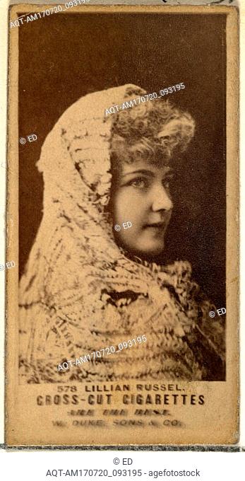 Drawings and Prints, Photograph, Card Number 578, Lillian Russell, from the Actors and Actresses series issued by Duke Sons & Co
