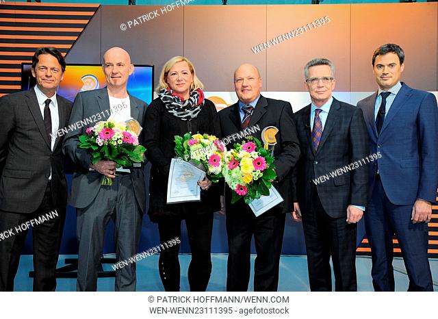 'XY-Preis – Gemeinsam gegen das Verbrechen' award ceremony at ZDF-Hauptstadtstudio in Mitte. Featuring: Rudi Cerne, Manfred Berger, Manuela Droste