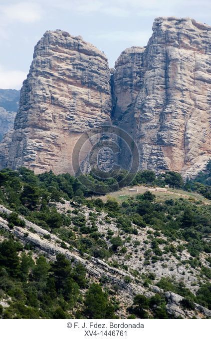 Masmut rock formation in Peñaroya de Tastavins  Matarraña  Teruel, Aragon  Spain
