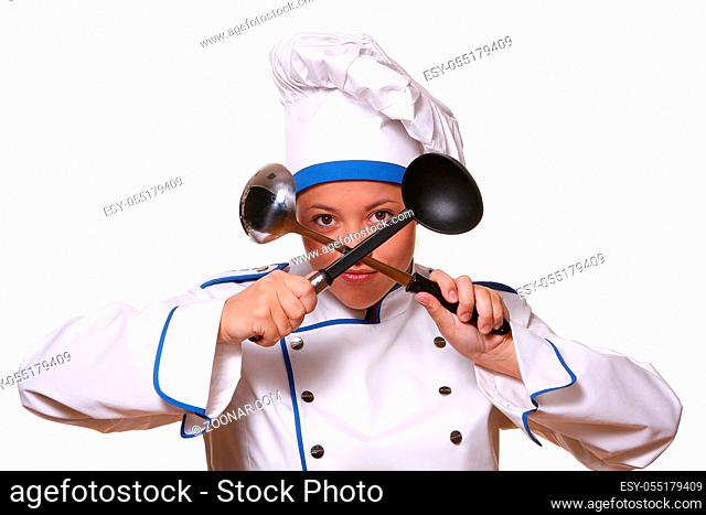beautiful woman in chef images