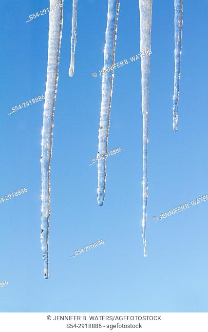 Icicles on a clear day