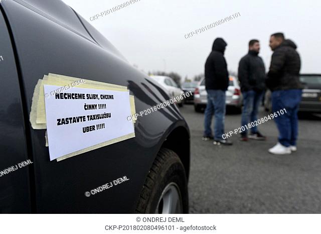 Association of Czech Taxi Drivers organises protest against services of Uber type, more than 6, 000 taxi drivers are in the pressure group