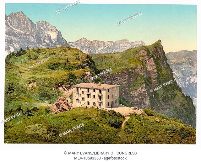 Engelberg Valley, Hotel Trubsee, Bernese Oberland, Switzerland. Date between ca. 1890 and ca. 1900