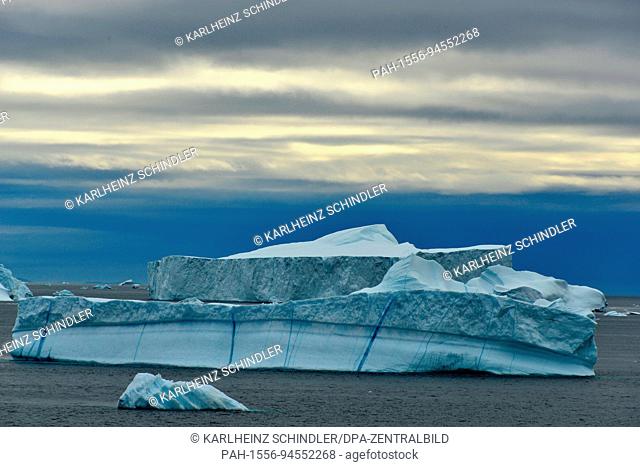 Icebergs between the Nuusuaq peninsula and Disko Island near the settlement of Saqqaq on the west coast of Greenland. Taken 19.08.2017