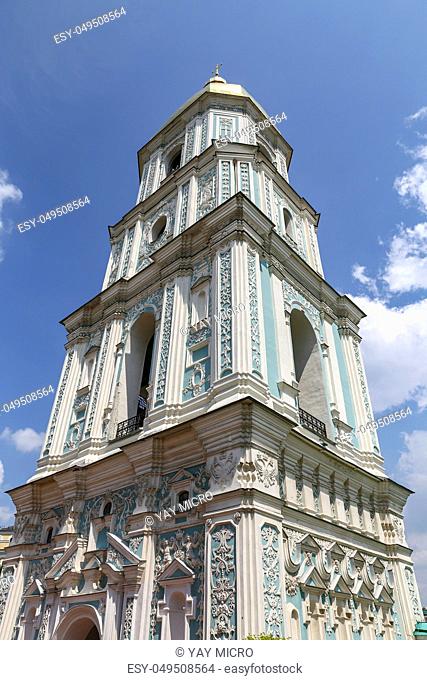 Bell Tower of Saint Sophia Cathedral in Kiev City, Ukraine
